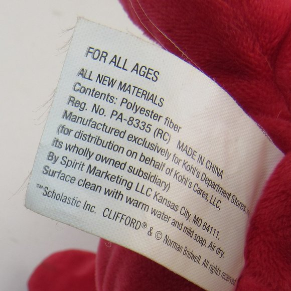 Kohls Cares Clifford The Big Red Dog Stuffed Animal Plush Toy 14" - Picture 7 of 7